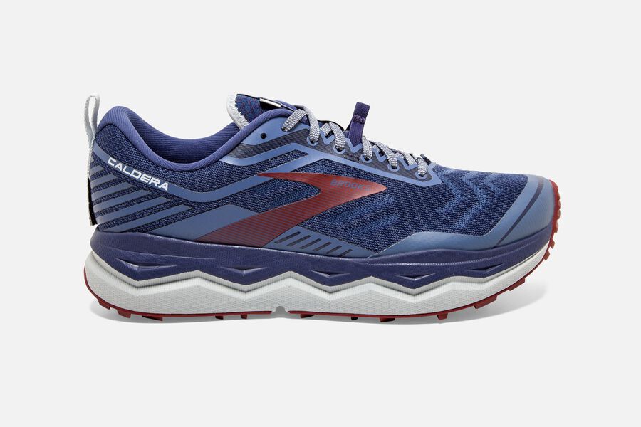 Brooks Men's Caldera 4 Trail Shoes Deep Cobalt/Blue/Red ( RCMWD6247 )